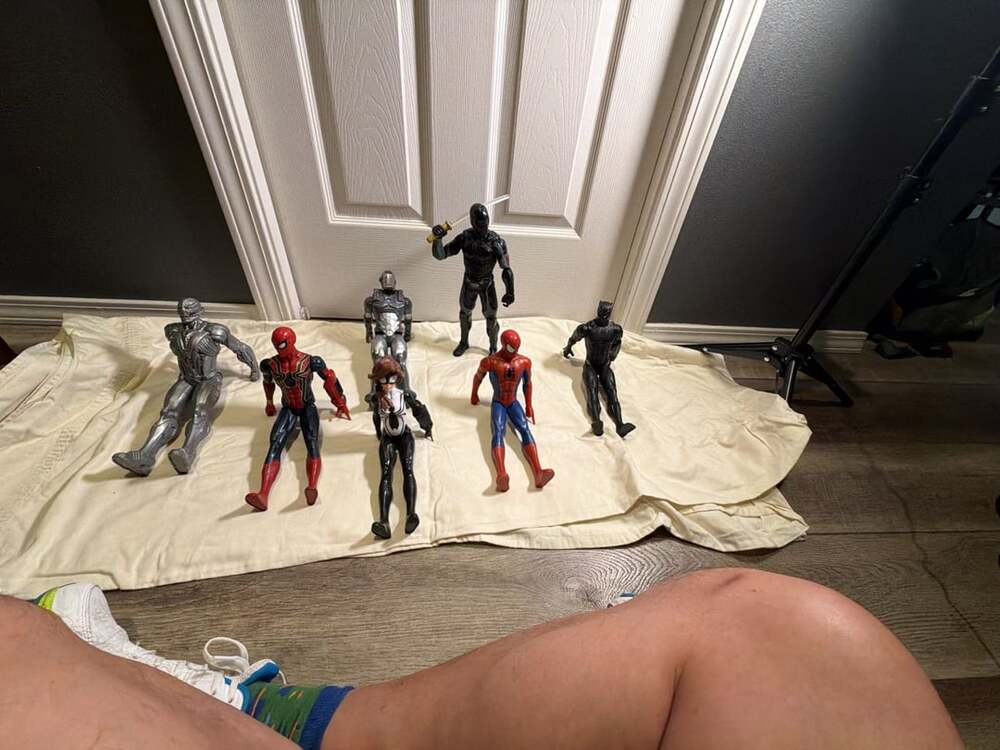 Marvel Action Figure Lot Titan Hero Series Spider-Man Black Panther Ultron